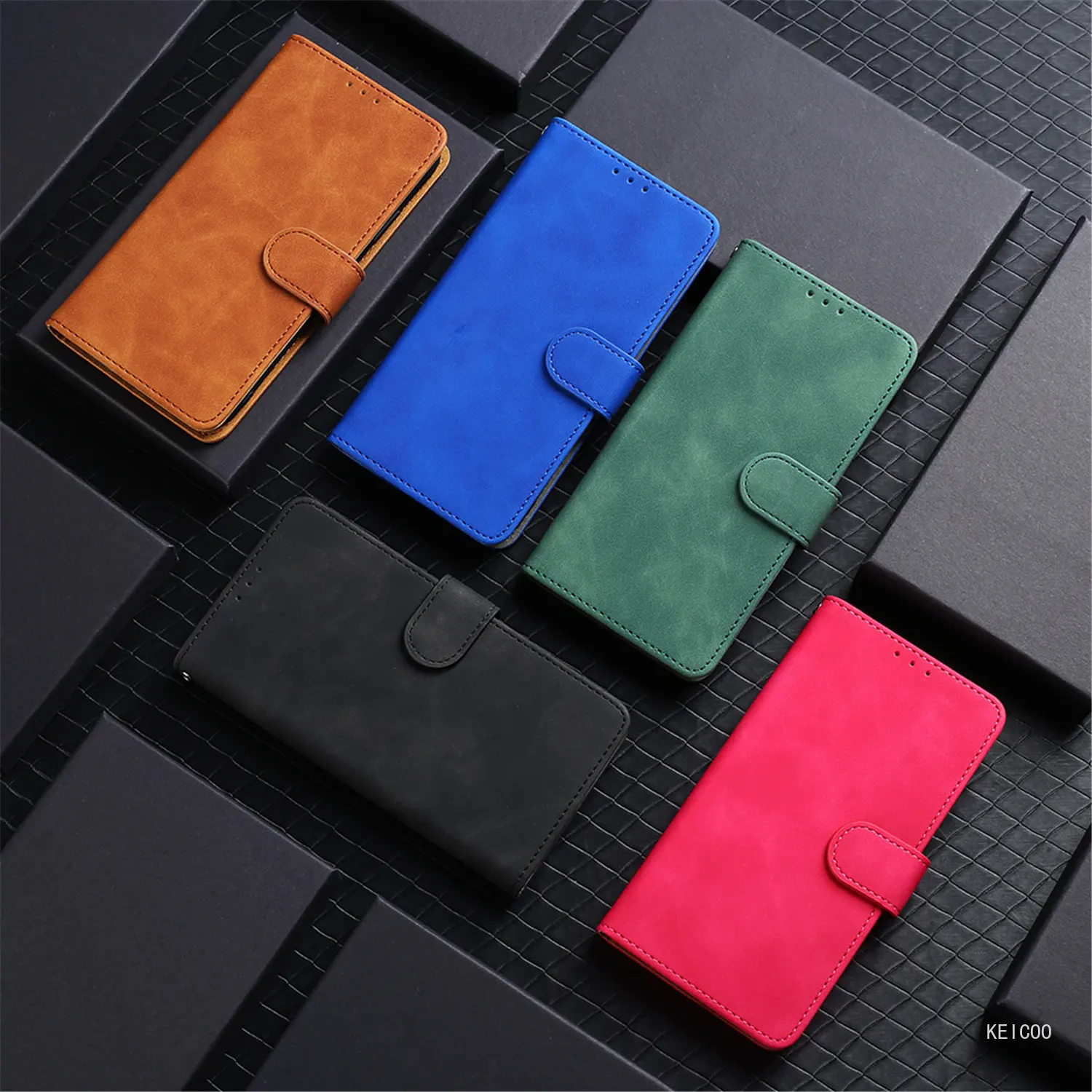 Skin Feel Flip Cover For Tecno Spark10 Spark 10 C Pro 5G KI5q KI5k KI7 KI8 Housing Lanyard Wallet Phone Holder Leather Shell