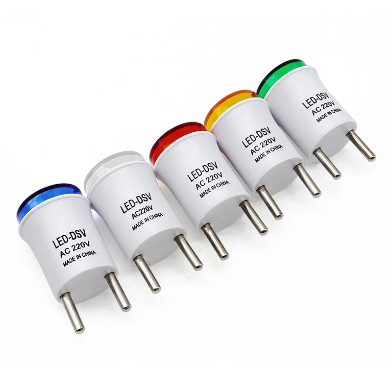 1PC EU Plug LED Household Digital Monitor AC 50V~500V Voltmeter Universal Circular Indicator Light AC220V