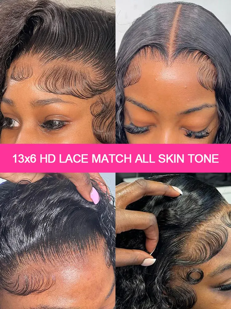 300% كثافة عالية 40 46 بوصة شعر مستعار مجعد HD شعر مستعار دانتيل 13x6 شعر بشري رطب ومموج موجة المياه الدانتيل الباروكات الأمامية للبيع قبل ماكس #2
