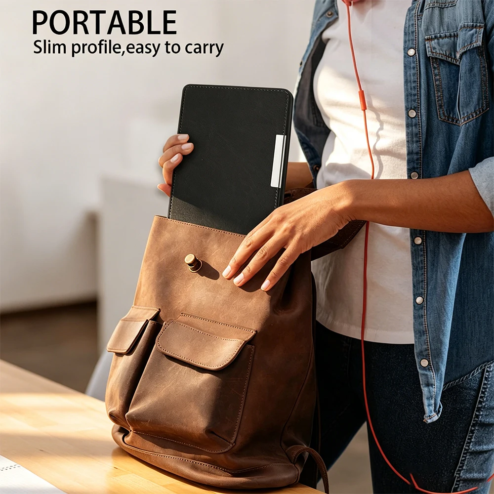 For PocketBook Basic 4 PB606 E-Reader Protective Leather Case Magnetic Auto Sleep Wake Hand Strap Shockproof Book Cover