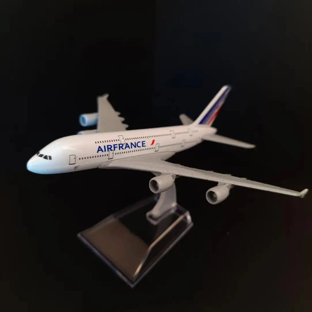 Scale 1:400 Metal Airplane Model Air France A380 Flight Airlines Aircraft Replica Aviation Diecast Miniature Gift for Boys Kid