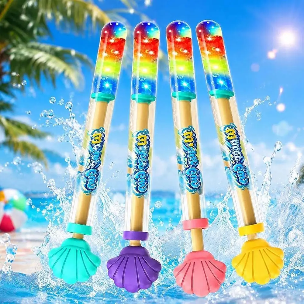 

Fun 70 Hole Water Sprayer Glowing LED Pull-Out Water Squirter Shell Rainbow Light LED Water Toy Summer Water Play