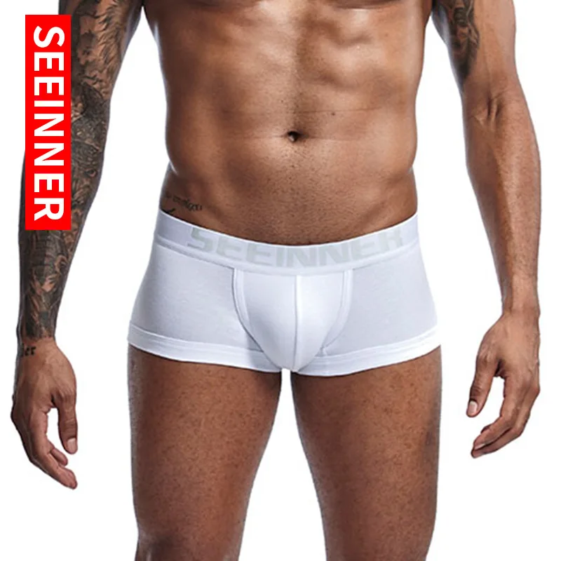 12 Styles Seeinner Underwears Boxer Shorts Men Fashion Sexy Gay Penis Pouch Men\'s Boxer Trunks Male Panties Calzoncillos Hombre