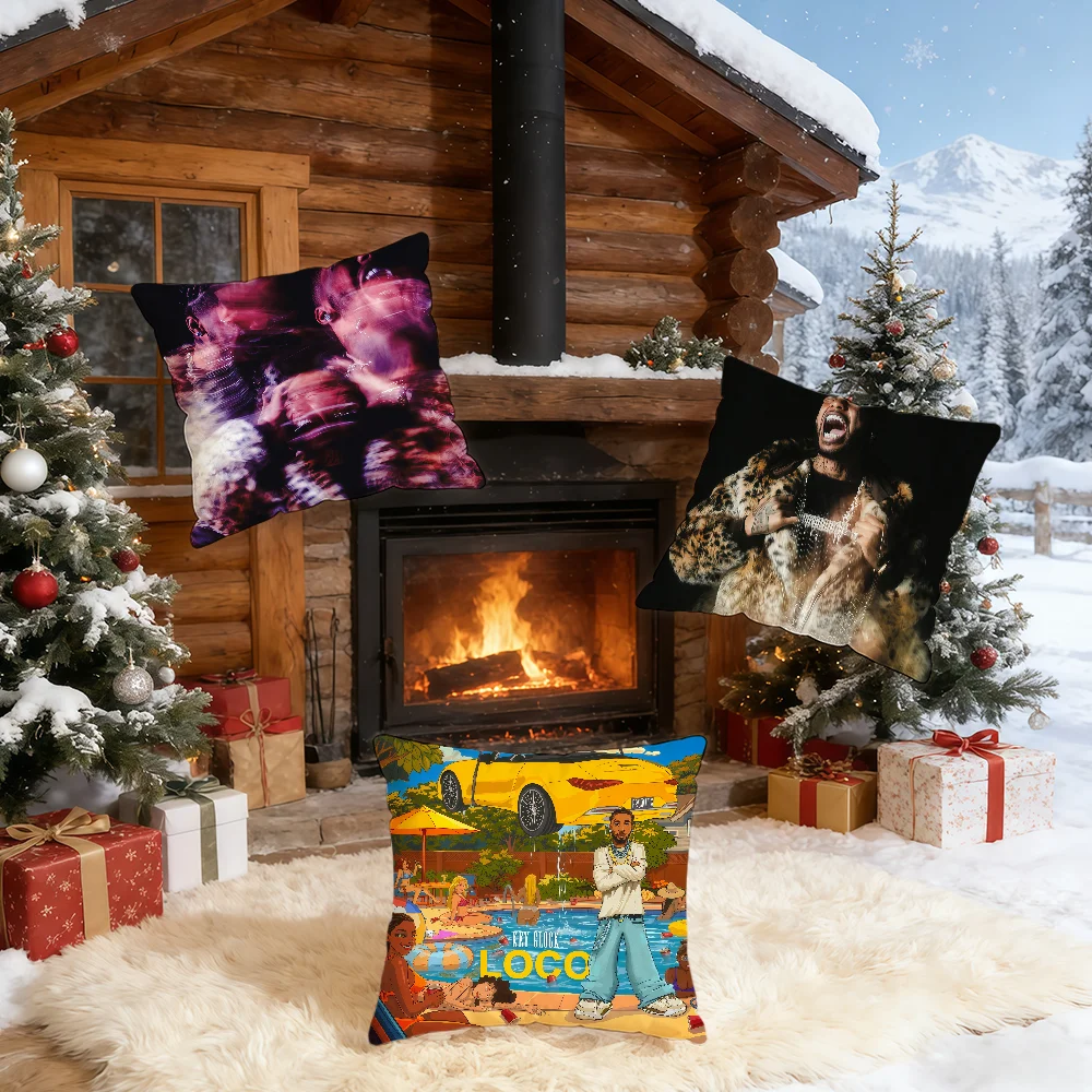 Rapper K-Key Glock Project X cushion cover Home Bedding Sofa living Room pillowcase Simple Soft Skin Cushion Cover Party Gift