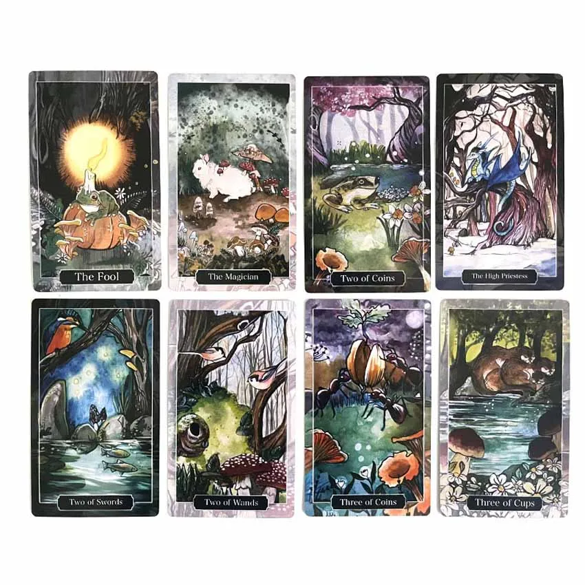 12x7 cm Spirits of the Woodland Tarot Deck Paper Manual Card Game