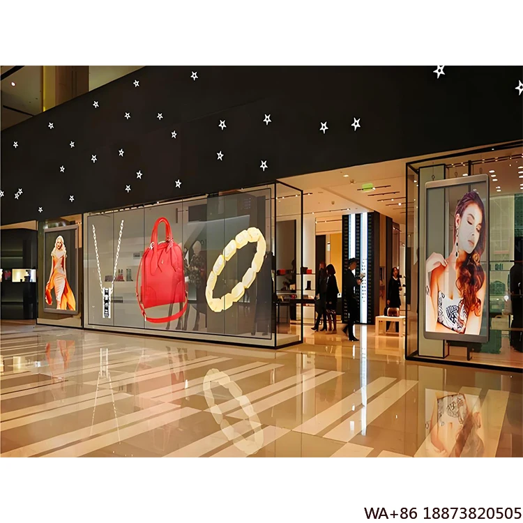 

Светодиодный дисплей высокой яркости P3.91 4K прозрачный экран IP55 водонепроницаемый для торгового магазина бренда видеореклама стеклянная стена