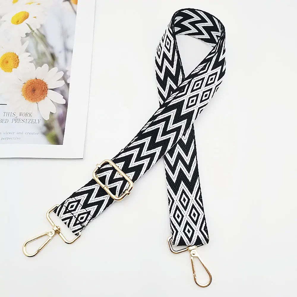 1 قطعة حقيبة كروسبودي حزام الكتف نمط العرقية حزام الكتف قابل للتعديل البوهيمي حقيبة استبدال حزام حقيبة قابلة للإزالة #2