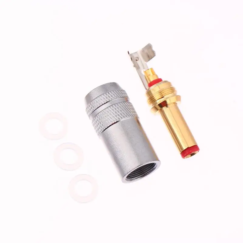 (YY) 1 قطعة/2 قطعة 2025 جديد النحاس مطلي الذهب DC-2.1G/2.5G تيار مستمر قابس طاقة جاك لحام موصل لإخراج الطاقة الخطي