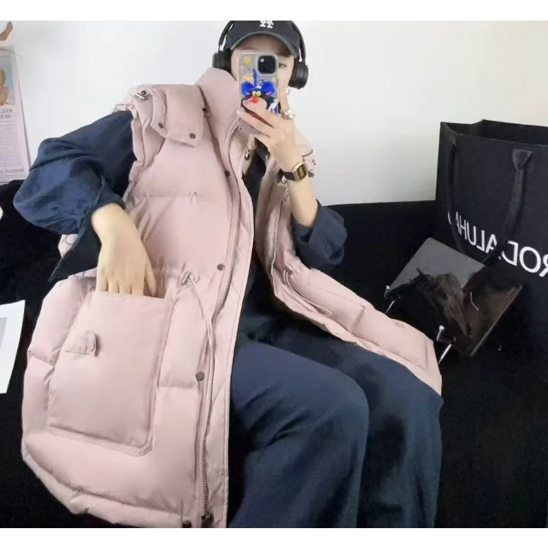 다운 베스트 2025 겨울 신상 캐주얼 릴랙스드 출퇴근 스타일 오버사이즈 두꺼운 패셔너블 다용도 따뜻한 코트 트렌디
