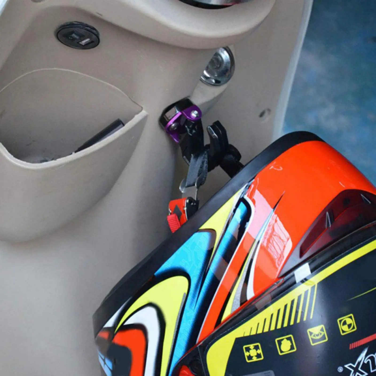 Aluminum Alloy Bottle Holder Hook Double Mount Luggage Hanger Motorcycle Accessory for Helmet Pouch Storage