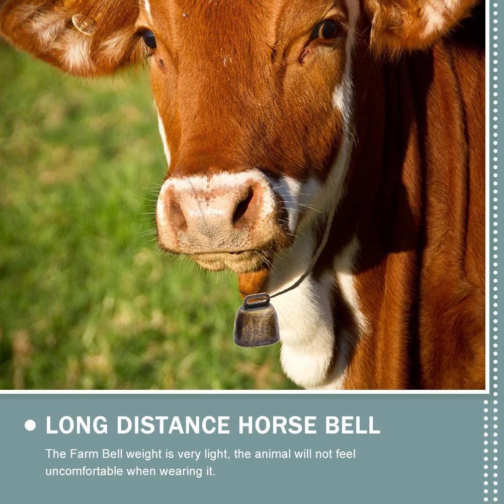 

1Set Metal Loud Grazing Bell Vintage Farm Anti-Theft Hanging Bell for Cattle Sheep Horse Grazing Supply Farming Accessory