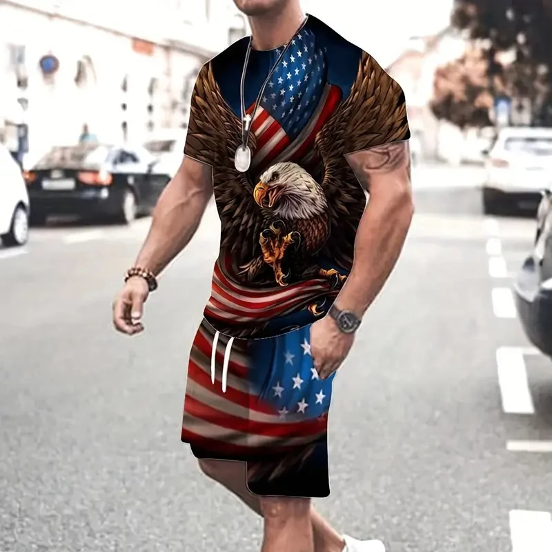 2025-26 الصيف الساخن بيع تصميم الأزياء الفاخرة دعوى ثلاثية الأبعاد الطباعة الشارع الأمريكي تنفس التجفيف السريع تي شيرت مجموعة تي شيرتات قصيرة للأطفال