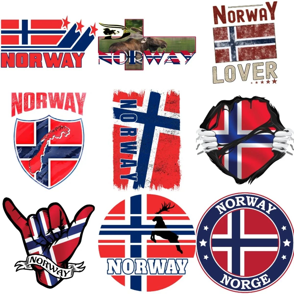 

Norway Flag Creative Personalized Car Stickers for Car Bicycle Van Helmet Off-road Window Wall Decoration Accessorie