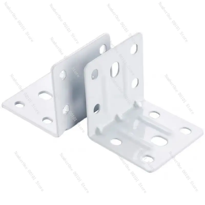 White corner code 90 degree right angle holder Furniture fixing connector Thickened angle iron baffle bracket accessories