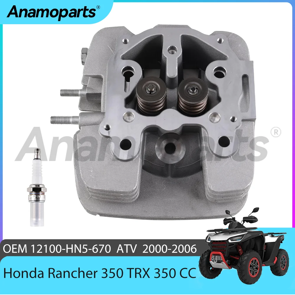 Motorcycle Engine Top End Cylinder Head Valves Replacement For fit Honda 2000-2006 Rancher TRX350 TRX 350 CC ATV 12200-HN5-670