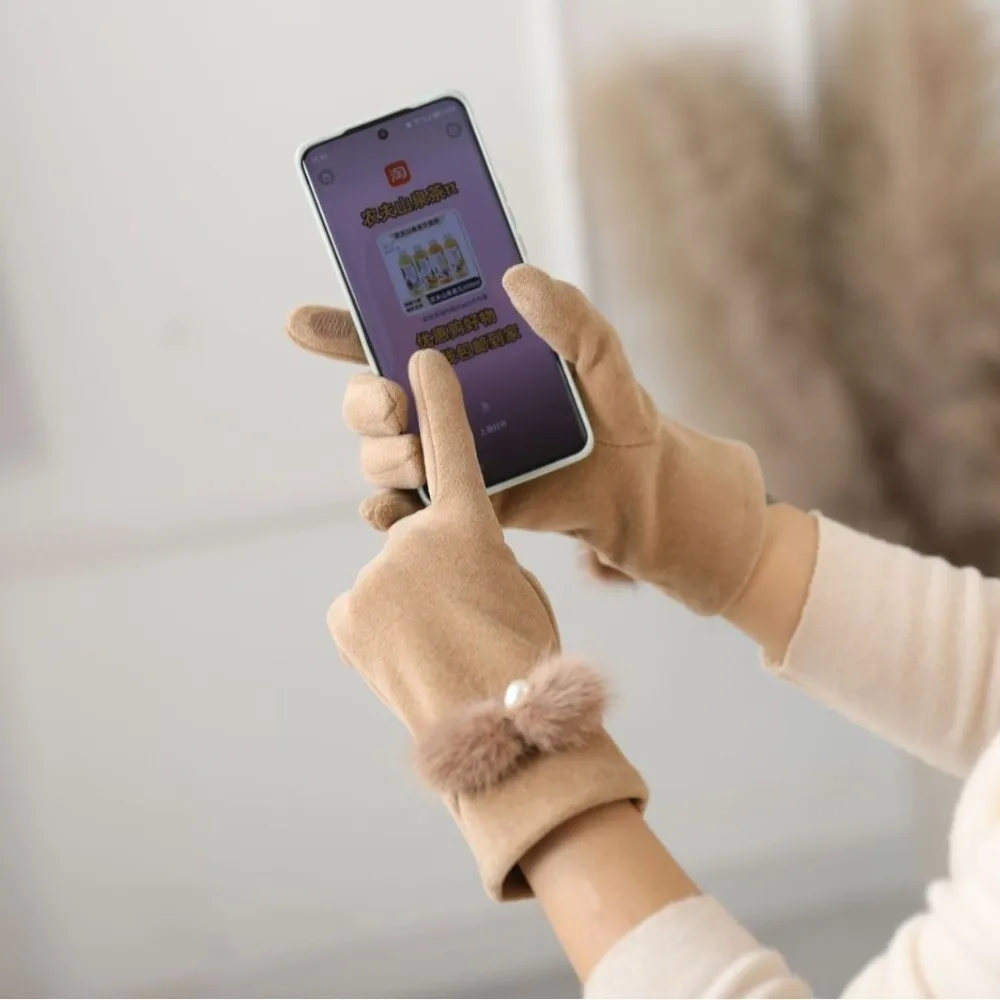 

Новые теплые зимние перчатки с длинными пальцами, ветрозащитные варежки для вождения, морозостойкие лыжные перчатки Dralon, осень и зима