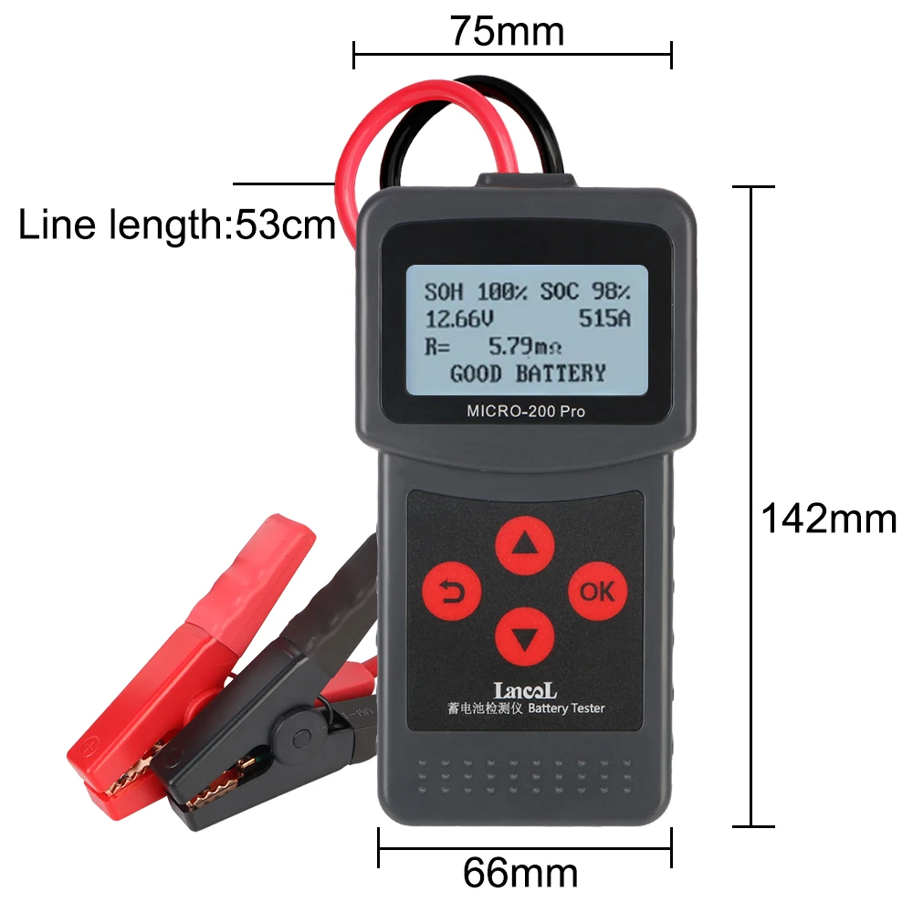 Battery Capacity Tester Micro200Pro Car Battery Tester 12v Car Accessories For Garage Workshop Auto Tools Mechanical