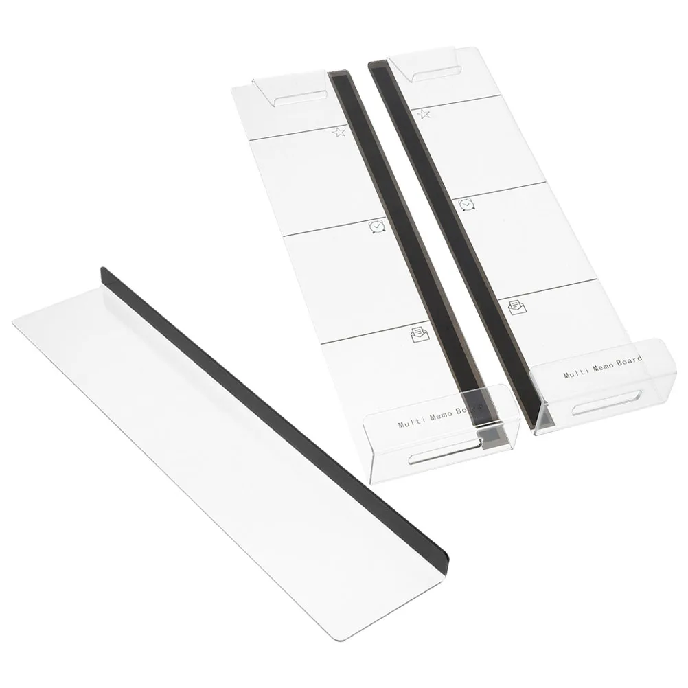 

3pcs Monitor Memo Side Note Holder Acrylic Computer Message Pad Desk Reminder Office Desk Reminder Board Organization