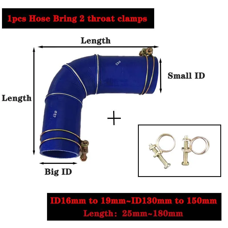 90 Degrees Reducer Silicone Elbow Hose Car Intercooler Turbo Intake Pipe Coolant Tube Rubber Joiner Bend Tube