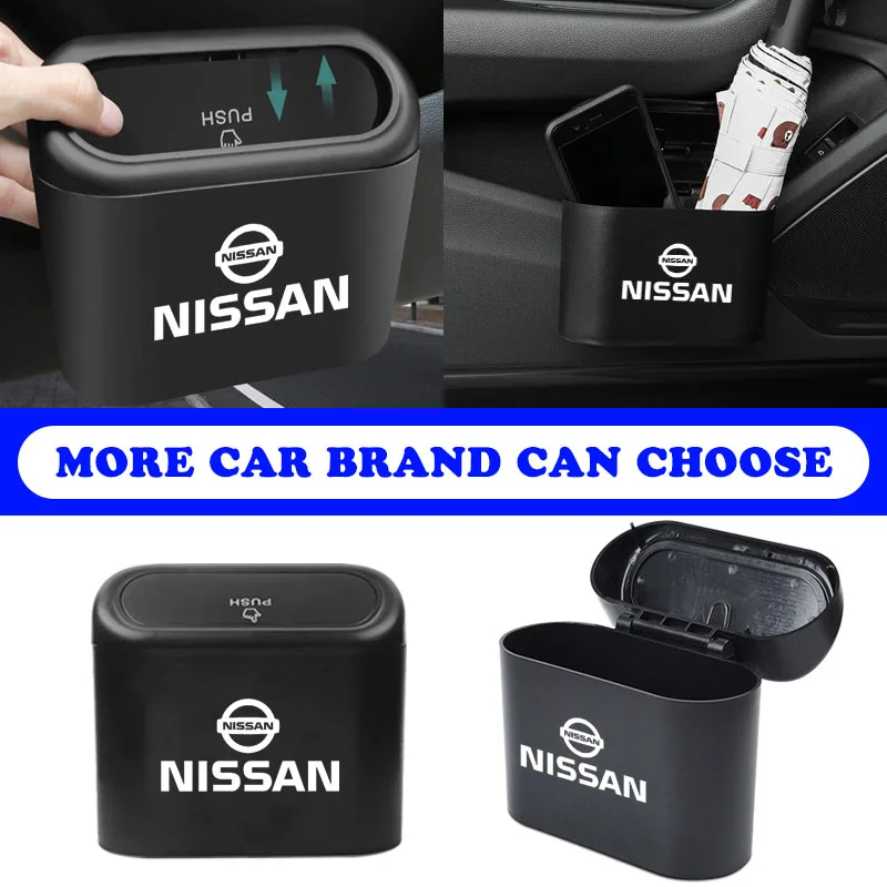 Car Trash Can Storage Box Vehicle Multifunctional Garbage Dust Case For Nissan Nismo GTR Tiida Sylphy Teana Wheel Center Caps