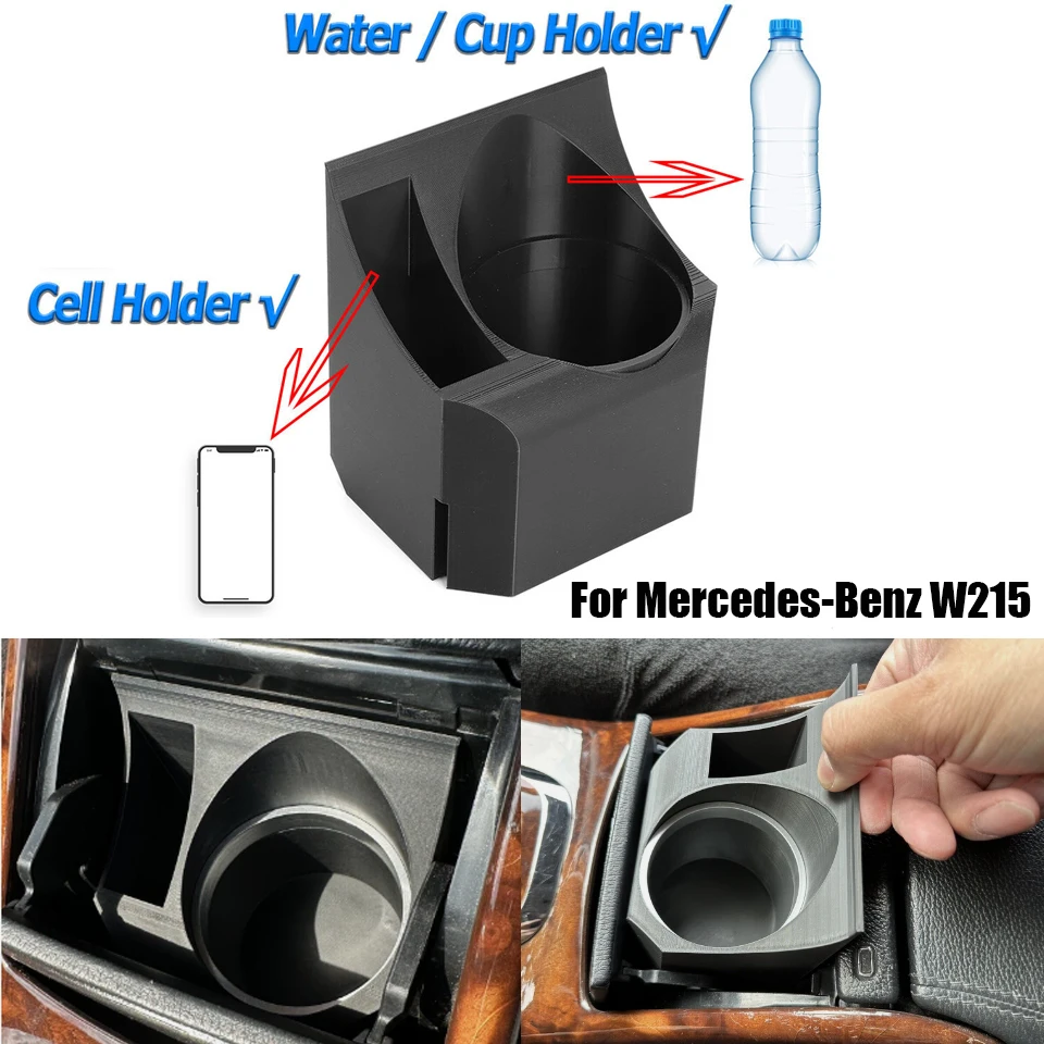 Car Center Console Insert Drinks Cup Holder Cupholder Cell Holder FOR Mercedes-Benz W215 CL-Class CL500 CL55 CL600 CL65 slm