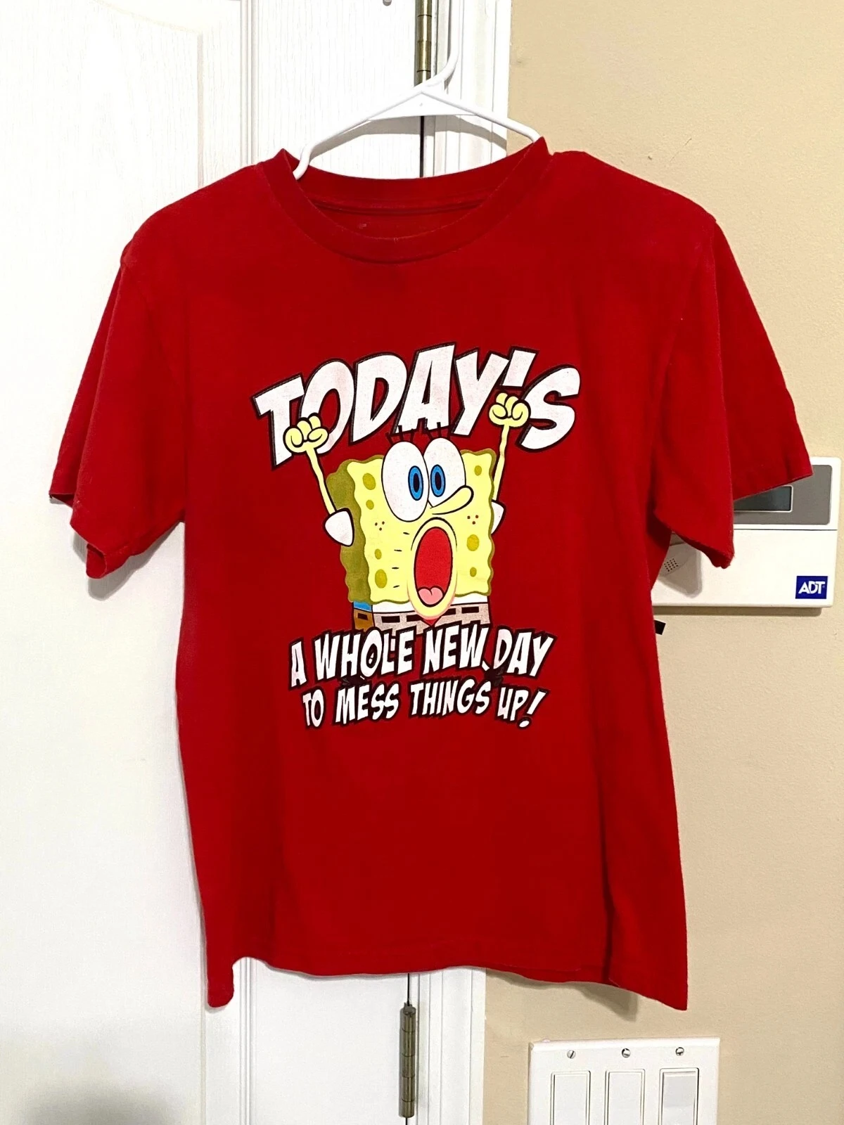 

A WHOLE NEW DAY TO MESS UP Spongebob Squarepants T-shirt Cotton Rouge Fashion Trend Leisure Vacation Summer