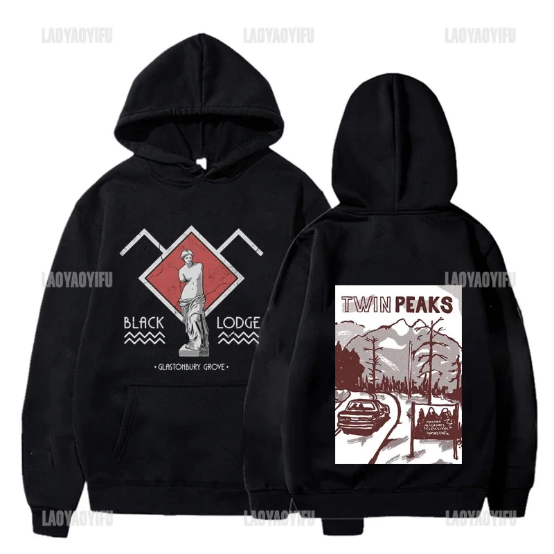 TWIN PEAKS Trend Hoodie Autumn Winter Hoodies Loose Hooded Harajuku Camisa Y2k Sweatshirt Hip-hop