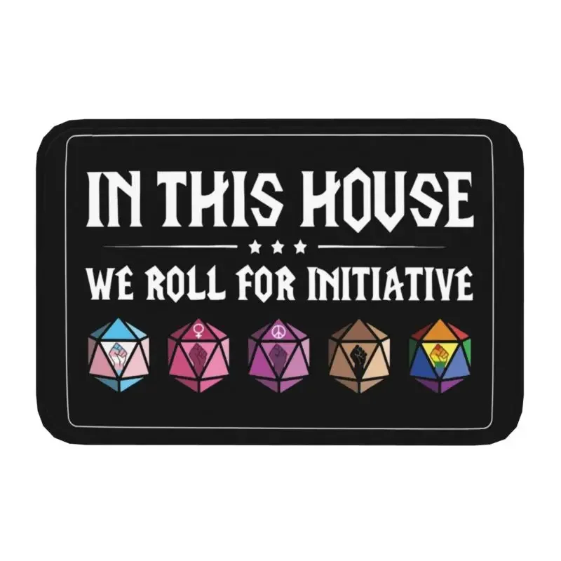 Custom Dnd Game House Initiative Doormat Non-Slip Entrance Kitchen Bath Floor Door Mats Garden Rug Carpet Footpad