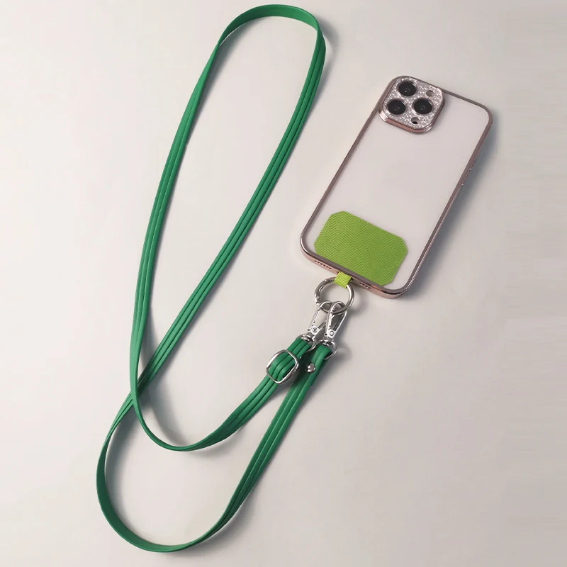 Mobile Phone Lanyard Crossbody High-end Women\'s Leather Chain Long Can Be Adjusted Back Length Hanging Neck  Lanyard for Keys