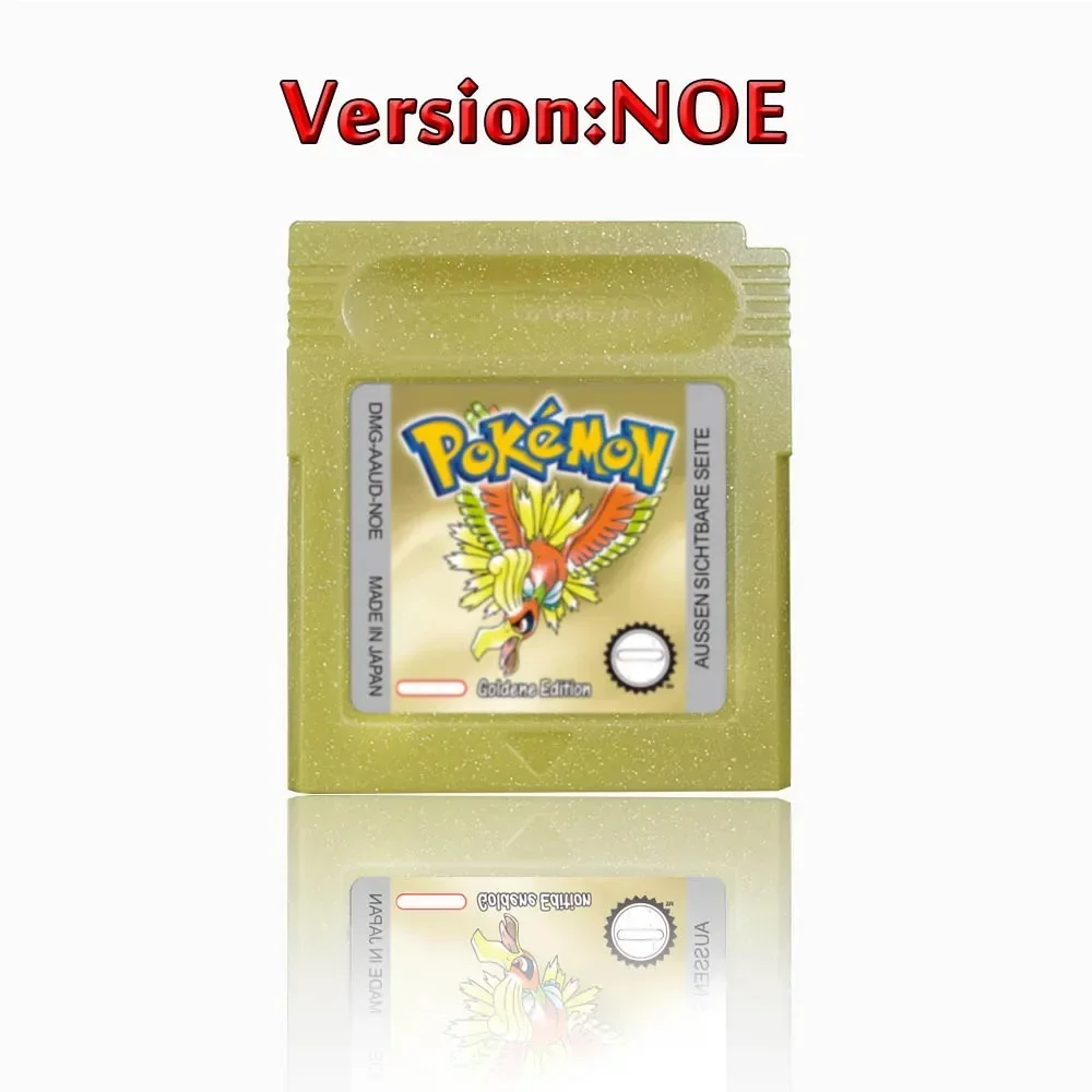 Mehrsprachige Version Pokémon-Karten Serie Crystal Gold Blau Grün Rot Silber Gelb Batteriebetriebene Boxed-Spielkassette für GBC – Detail 3