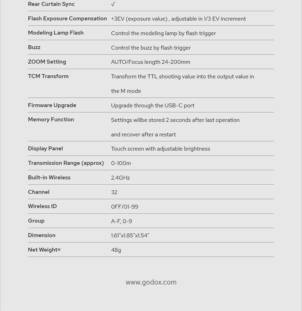 GODOX X3PRO X3 XPRO XPROII X2T 2,4G Kabelloser Auslöser Sender Touchscreen X-System Blitz Leica Canon Sony Nikon Fuji Olympus – Detail 3