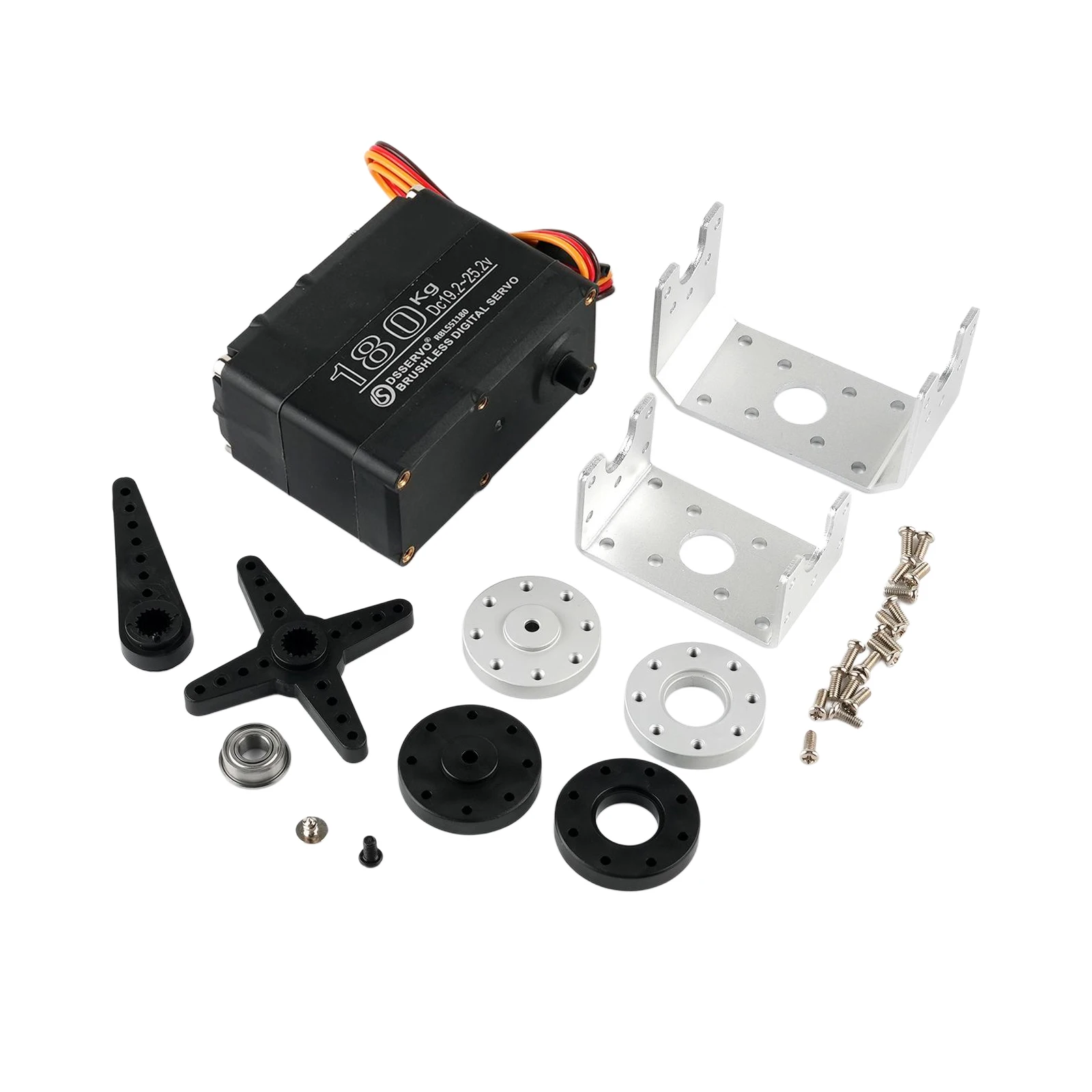 Digital Servo 180Kg 24V Metal Gear Brushless Motor 180/270/360 Degree waterproof Servos for RC Robot Car Boy DIY RC Toys #T3
