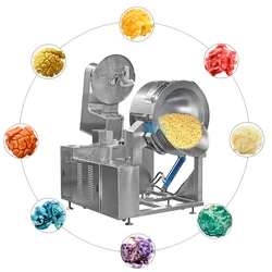 Big Capacity Automatic Industrial Caramel Flavors Gas Electric Popcorn Machine Commercial Popcorn Making Machine Production Line