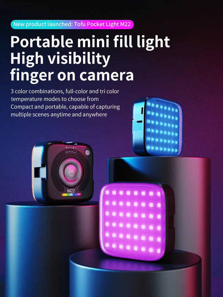 إضاءة مؤتمرات الفيديو المحمولة RGB LED مع مشبك قابل لإعادة الشحن بقدرة 2200 مللي أمبير في الساعة للهاتف والكاميرا والكمبيوتر المحمول وأجهزة iPad ومدونة الفيديو