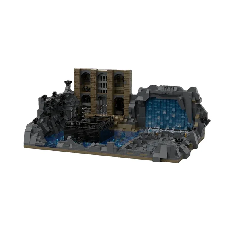 Popular Hero Movie YcMoc Building Blocks Batcave Scene Model Technology Bricks DIY Assembly Dark Knight Toys For Kids