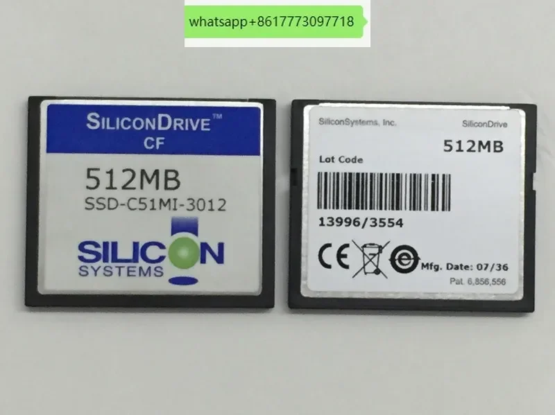 

SiliconDrive 512MB CF Card SILICONDRIVE SSD-C51MI-3012 Industrial Equipment