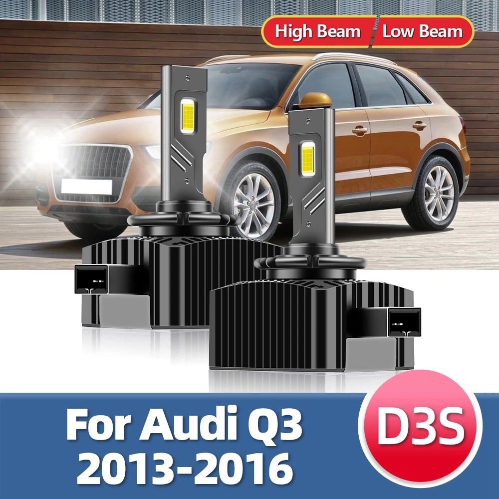 

2x D3S LED Lamp Car Headlight Auto Bulb 6500K 110W 30000LM Replace HID For Audi Q3 2016 2015 2014 2013