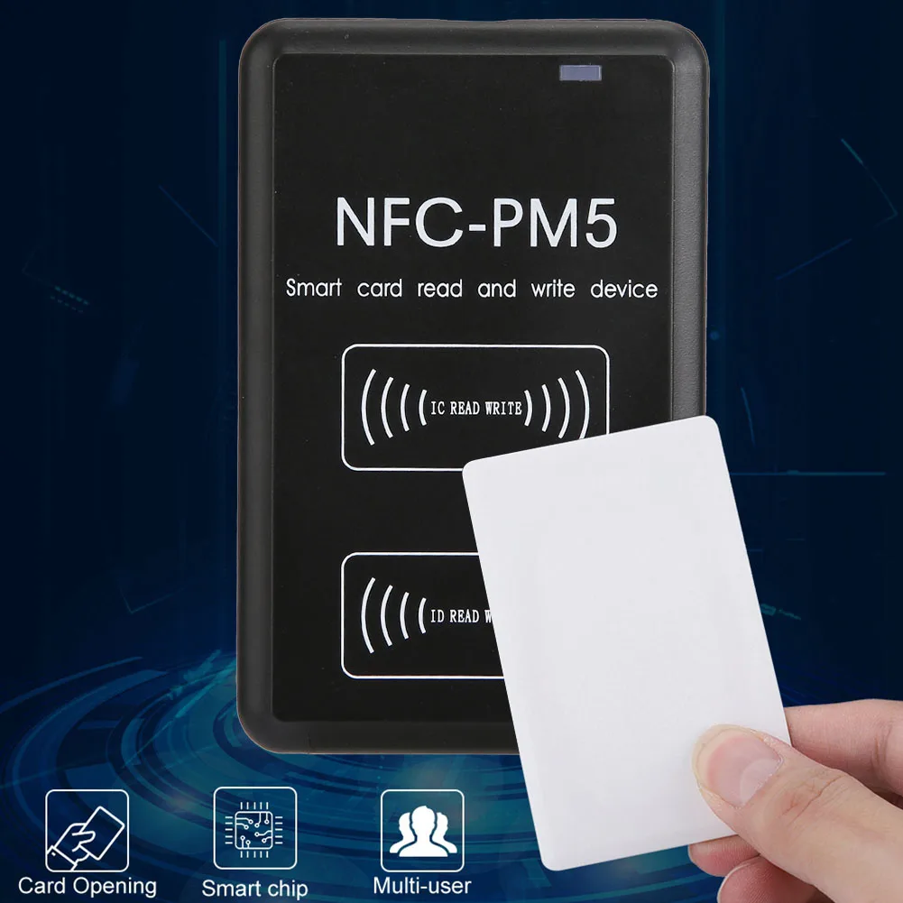 Copiadora de cartão NFC Duplicador de cartão de controle de acesso Decodificação completa ID/IC Card Copiadora Driver Software Leitor de cartão NFC Escritor