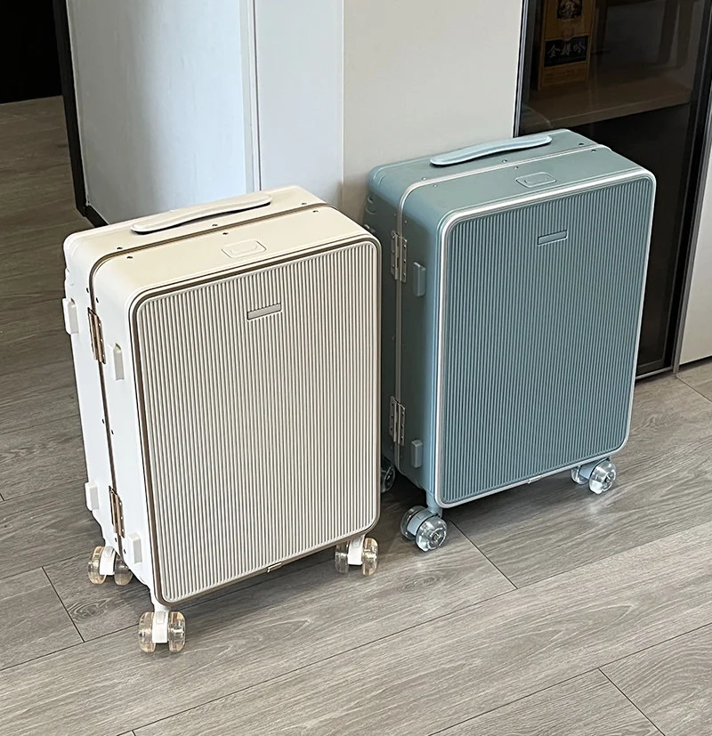 Bunnyfly 20-inch 26 Inch Removable Lining Spinner Travel Suitcase with Wide Trolley And TSA Lock PC Material Luxury Luggage