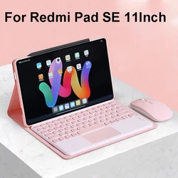 Case For Xiaomi Redmi Pad SE 11 Inch, Bluetooth keyboard cover Redmi Pad SE 11inch