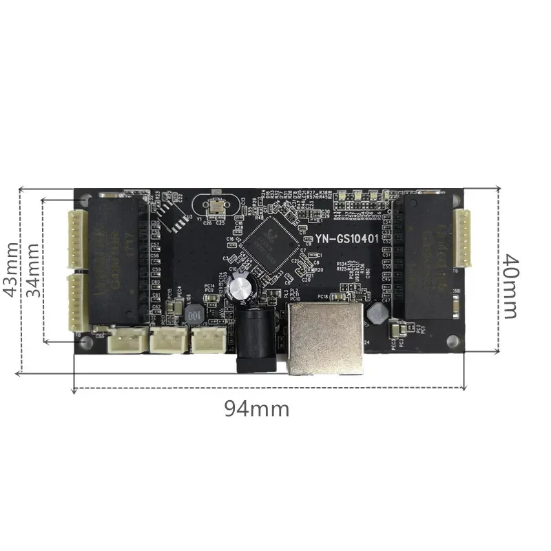 Industrial Ethernet Switch Module 10/100/1000mbps 4 port PCBA board OEM Auto-sensing Ports PCBA board OEM  Motherboard