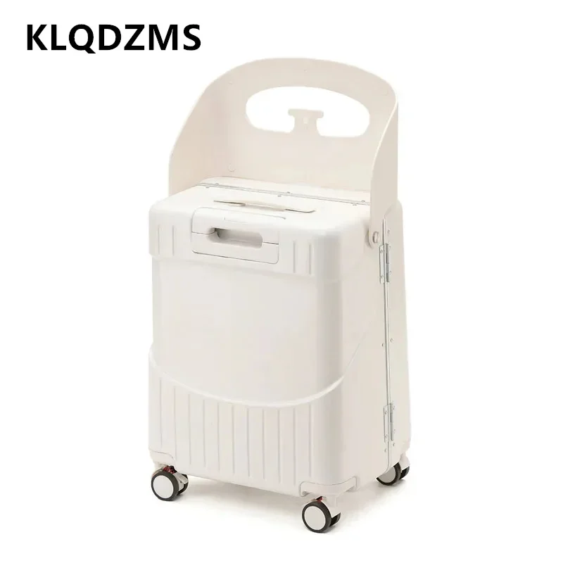 Imagem -03 - Klqdzms-mala Multifuncional Infantil Caixa de Embarque de Alta Capacidade Roda Universal Bagagem de Rolamento Abs pc Trolley Case