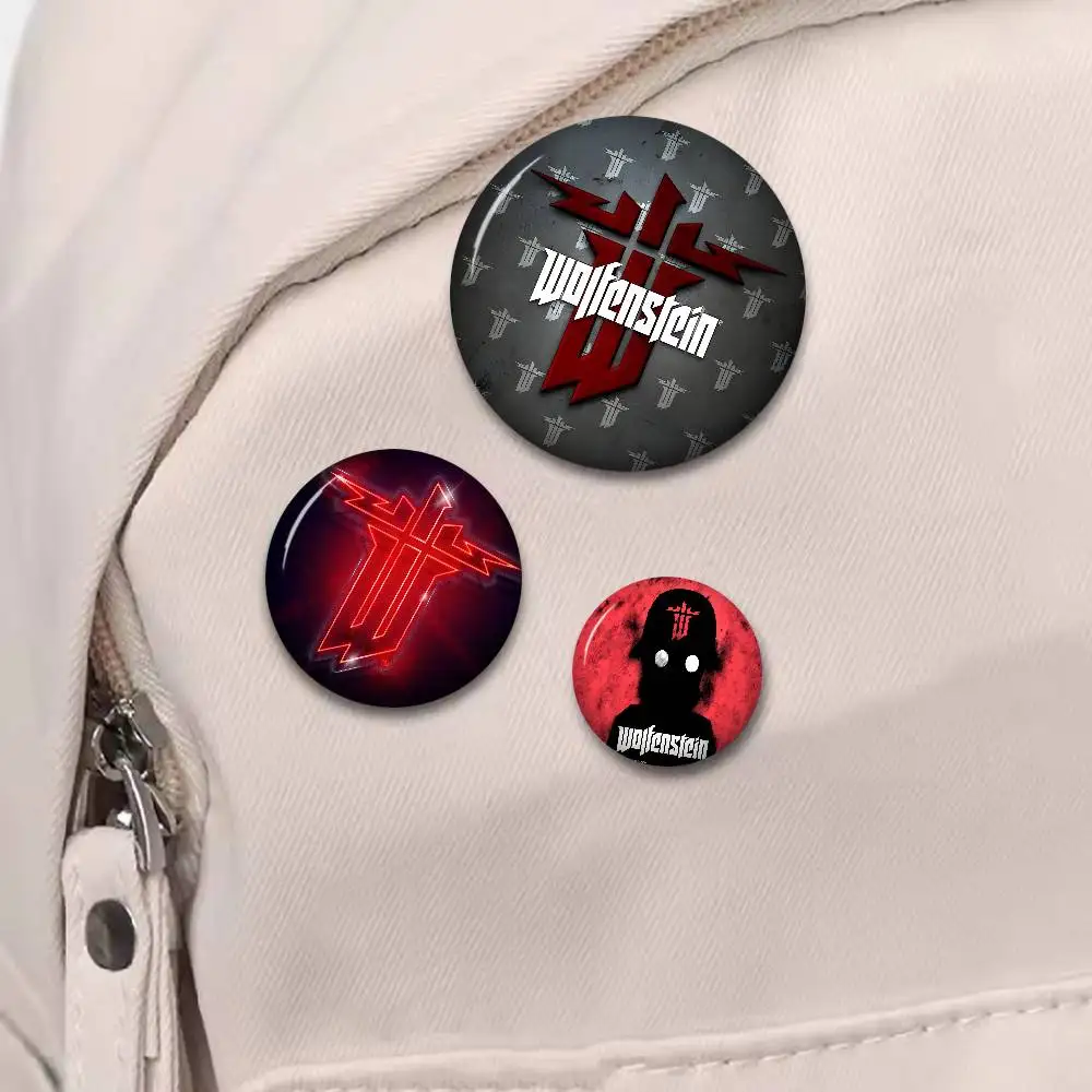 Wolfenstein Creative Tinplate Soft Button Pins Animal Icon Brooch Lapel Backpack Badge Accessories Pin