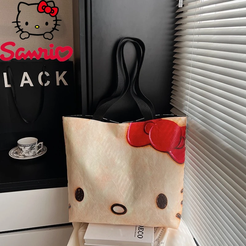 

New Women's Handbag High Quality Double Sided Different Printed Girl Shopping Bag Cartoon Leisure Multi Functional Shoulder Bag