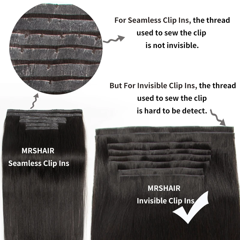 Invisible PU Clip In Human Hair Extension Seamless Tape Weft Thin and Soft Tape Weft 8Pcs/set 12-22inch 100G 120G