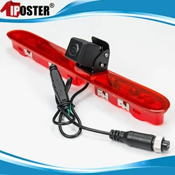 iPoster Car Roof Brake Light Rear View Reverse Camera For Citroen Jumpy Spacetourer Toyota Proace Peugeot expert Traveller 06-19
