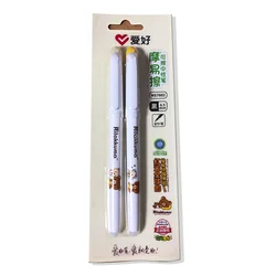 2 Pçs/set AIHAO MS7602 Rilakkuma Kawaii Caneta Gel Apagável Escritório Escola Suprimentos Papelaria Dom 0.5 milímetros de Tinta Preta