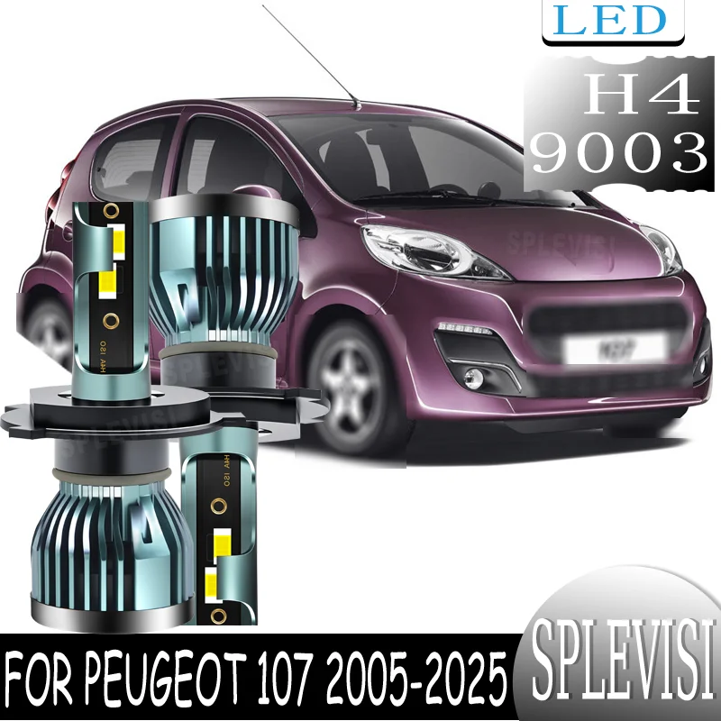

High-Lumen Instant-On 9003 LED High Low Beam Headlight Bulb For PEUGEOT 107 2005 2006 2007 2008 2009 2010 2011 2012 2013-2025