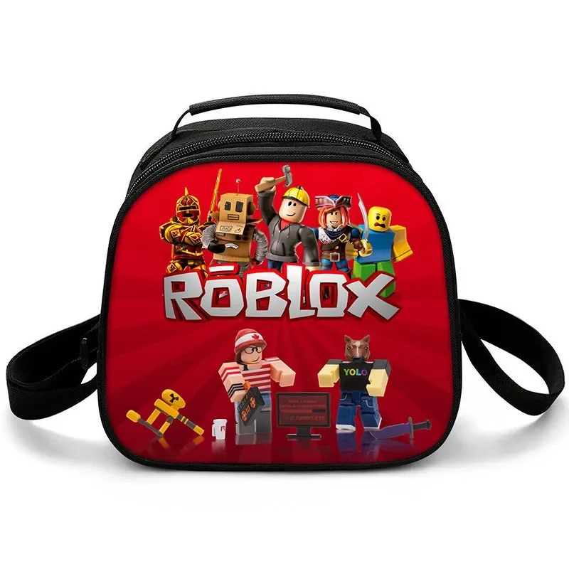 

Robloxs Lunch Bag Elementary School Picnic Bags Round Ice Pack Creative Cartoon Hand-held Insulation Bag Daily Necessities
