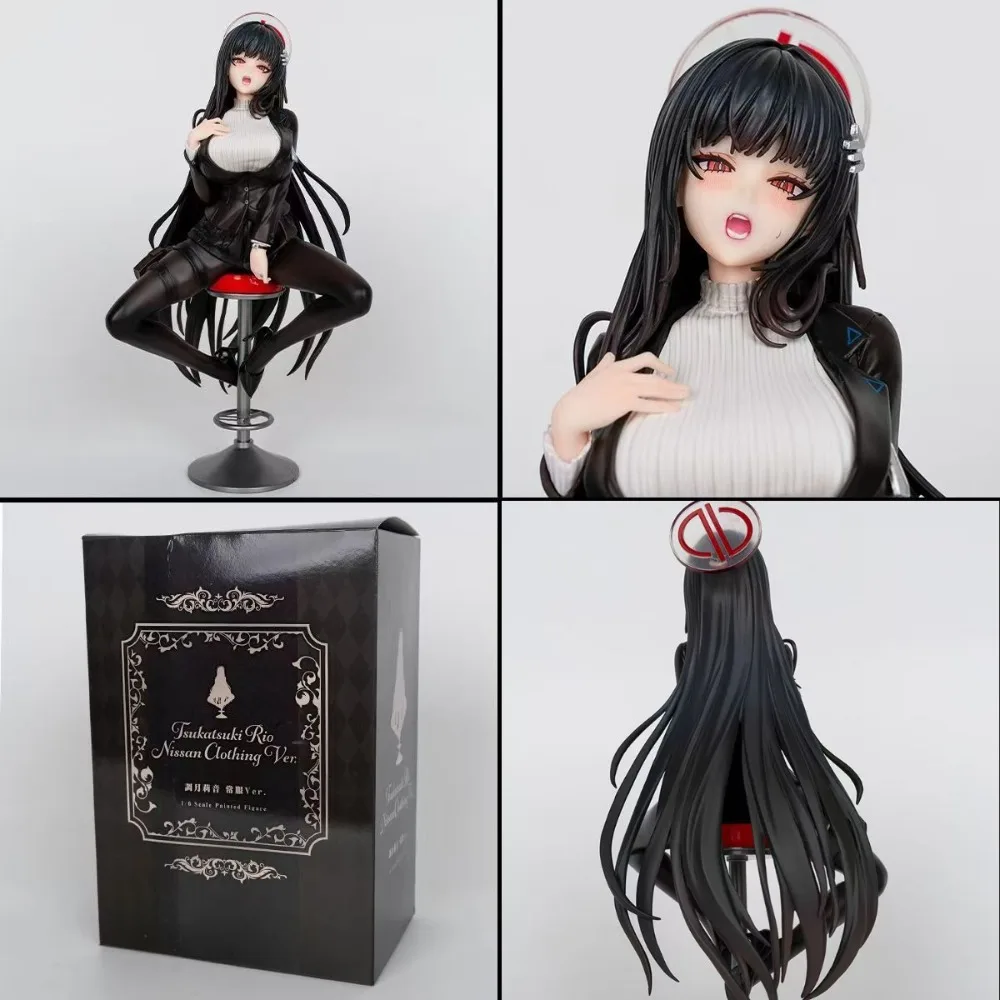 

Аниме-фигурка в офисном стиле - девушка в костюме и черных чулках, сидящая в позе, высококачественная коллекционная статуэтка GK KO